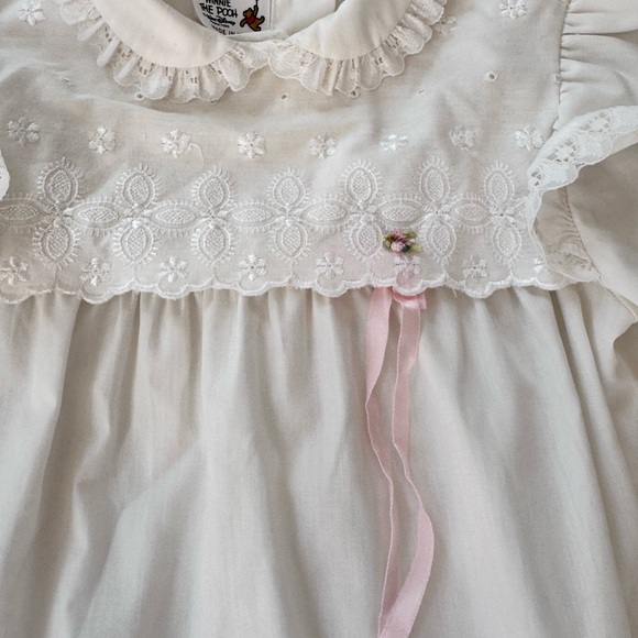 SEARS WINNIE THE POOH girls size 4t cream with ruffles dress VINTAGE - Picture 11 of 15